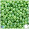 BeadTin Light Green Transparent AB 8mm Round Plastic Craft Beads - Crackle Effect (150pcs)